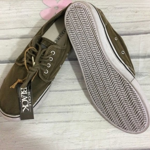 BUCKLE BLACK Fender olive wash canvas skate shoe - Picture 4 of 4